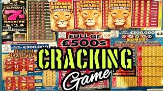EXCITING  SCRATCHCARD GAME"CASH 7s DOUBLER"LION DOUBLER"BURIED TREASURE"FULL 500"BINGO"MONEY SPINNER