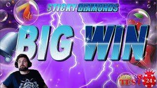 BIG WIN on Sticky Diamonds - Bally Wulff Slot - 1€ BET!