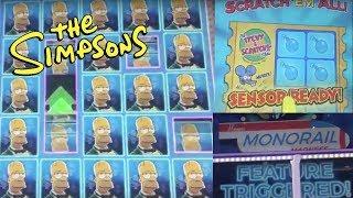 • THE SIMPSONS SLOT • BONUSES • MONORAIL • SCRATCH • LIVE PLAY • MAX BET •