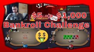 $5 to $1000 Cash Game Poker Bankroll Challenge Part 2 | Rounder Casino