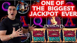 One Of THE BIGGEST JACKPOTS Ever On Diamond Queen Slot Machine