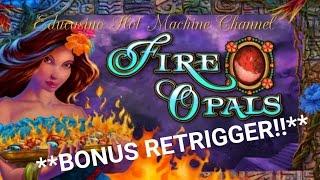 •FIRE OPALS•GREAT BONUS W/ RETRIGGER• BY IGT