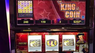 "KING OF COIN" VGT Slots "Red Win Spins" Bingo Bunny Pattern.  Choctaw Gaming Casino, Durant, OK