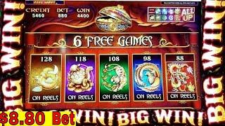5 Treasures Slot Machine $8.80 Max Bet Bonuses •BIG WIN• | Timber Wolf Fast Cash PROGRESSIVE WIN