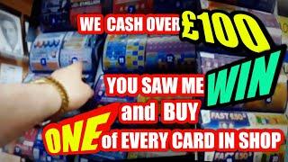 We cash £100!.you saw me WIN & We Buy one of EVERY Scratchcard in Nicky's Shop.& cash More WINNERS