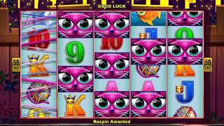 CASHMAN RETURNS MISS KITTY GOLD Video Slot Casino Game with a RESPIN BONUS • SlotMachineBonus