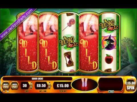£14,500 ON WIZARD OF OZ - RUBY SLIPPERS™ MEGA BIG WIN (967 X STAKE) - SLOTS AT JACKPOT PARTY