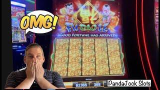 I gave him half my $ and look what happened! FULL SCREEN HUGE WIN on Fu Dao Le⋆ Slots ⋆