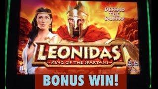 LEONIDAS ~ KING of the SPARTANS slot machine BONUS WIN