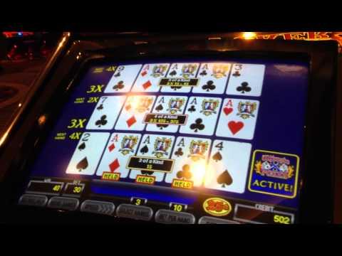 Video Poker going for quad Aces  playing 25cent denom