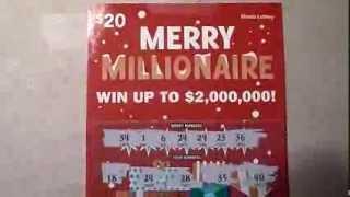 Merry Millionaire - $20 Illinois Scratchcard Ticket Instant Lottery Ticket