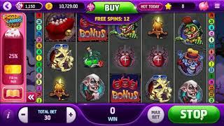 CREEPY FORTUNES SLOT MACHINE (free spins feature) - Slotomania Facebook Game
