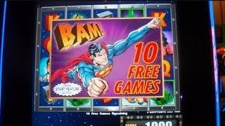NEW SUPERMAN SLOT Bonus Round Free Spins Slot Machine Win