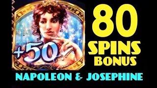 NAPOLEON & JOSEPHINE slot machine 80 spins BONUS WIN (5 cent)