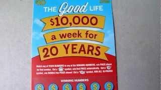 "The Good Life" - $10,000 a Week for 20 Years - Illinois Lottery Ticket