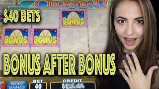 $40/BETS! Cleopatra 2 Bonus After Bonus After Bonus!