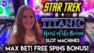 First Time Getting The Free Spins BONUS! Star Trek! Slot Machine!