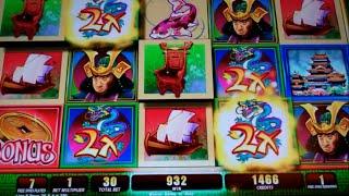 Far East Fortunes Slot Machine Bonus - 8 Free Games Win with Wild Multipliers