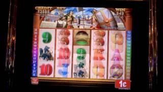 Heroes of the Coliseum slot machine bonus win at Parx casino