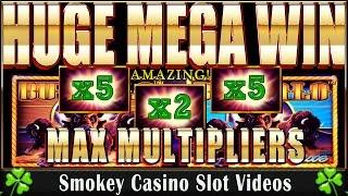 $$ BUFFALO Deluxe Slot Machine HUGE MEGA BONUS WIN!! $$