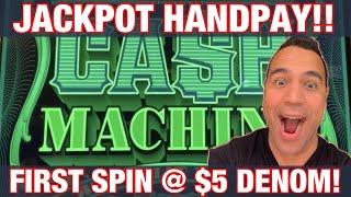 CASH MACHINE $10 & $50 BETS!!  JACKPOT HANDPAY!!! ••