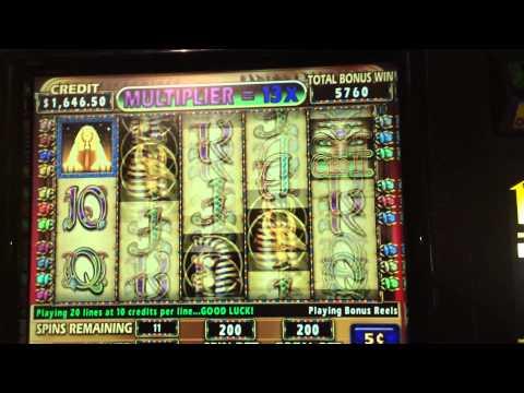 Cleopatra II re-triggered 24x high limit slot bonus win $10 bet