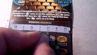 "$4,000,000 Gold Bullion" - $20 Illinois Instant Scratch-off Lottery Ticket