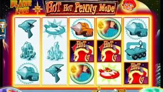 HOT HOT PENNY PLANET LOOT Video Slot Casino Game with a FREE SPIN BONUS