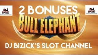 ~ TWO BONUSES ~ Bull Elephant Slot Machine - FREE SPIN BONUS! ~ CHECK IT OUT!!! • DJ BIZICK'S SLOT C