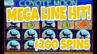 OMG! ⋆ Slots ⋆ MASSIVE LINE HIT JACKPOT PLAYING MAX BET COYOTE MOON AT $200 PER SPIN!