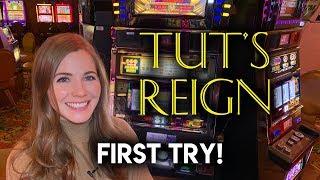 First Time Trying Tut's Reign Slot Machine! $9 Spins!!
