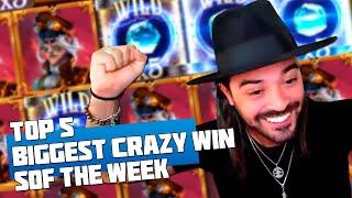 TOP 5 BIGGEST CRAZY WINS OF THE WEEK! ROSHTEIN CASINO TWITCH!