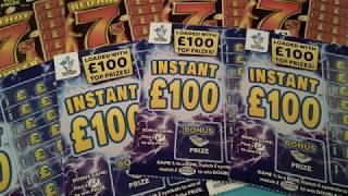 Scratchcard Sunday..RED HOT 7's. ..Vs.. INSTANT £100..(final game this week)