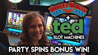 Ted Slot Machine PARTY SPINS! WIN! NICE Random Feature