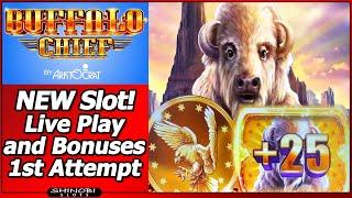 Buffalo Chief Slot - First Attempt, Live Play and Nice Free Spins Bonus Win