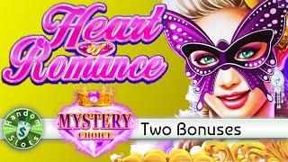 Heart of Romance slot machine, a Couple of Mystery Choice Bonuses