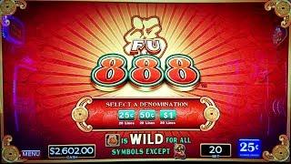 HIGH LIMIT F U 888 Slot Machine Bonuses Won - GREAT SESSION | Live Slot Play in LAS VEGAS W/NG Slot