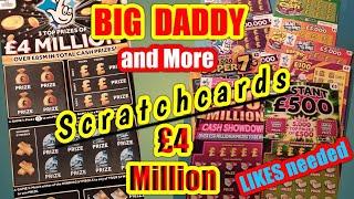 •BIG DADDY £4 MILLION•£10•Scratchcard.and others cards..for Sunday evening game•your LIKES needed