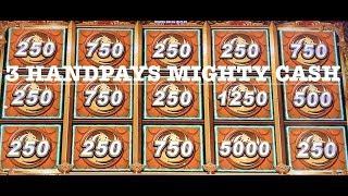 MAX BETS ON MIGHTY CASH ~ (3) HANDPAY JACKPOTS $25 SPINS ONLY LONG TENG HU XIAO NU XIA FULL SCREEN