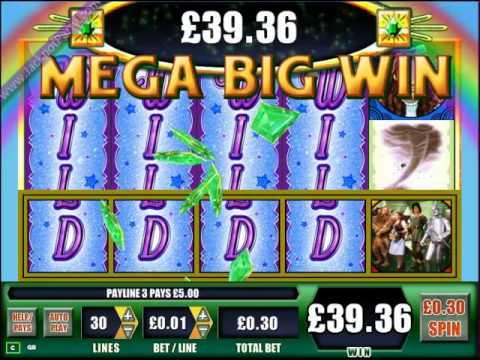 £147.50 MEGA BIG WIN (492 X STAKE) WIZARD OF OZ™ BIG WIN SLOTS AT JACKPOT PARTY