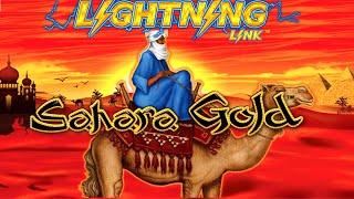 LIGHTNING LINK Sahara Gold Slot Machine Bonus Win ! Live Slot Play At Casino