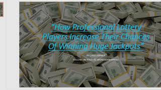 GET OUR FREE EBOOK! "HOW PRO LOTTERY PLAYERS INCREASE THEIR CHANCES OF WINNING JACKPOPTS!"