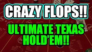 BACK TO BACK FLOPPED STRAIGHTS! WOW! Ultimate Texas Hold'em! $2500 Buy In!!