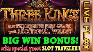 SLOT TRAVELING on IGT with THREE KINGS & THE SWORDSMAN - special guest SLOT TRAVELER!!