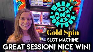VERY LUCKY SESSION! Wheel of Fortune Gold Spin! Nice WIN!!
