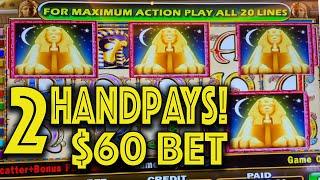2 HANDPAY JACKPOTS on CLEO 2 Slot in a ROW! 80,000 Subscriber Celebration!