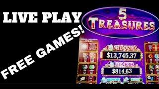 5 Treasures HIGH Limit MAX BET LIVE PLAY ACTION