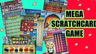 MASSIVE  SCRATCHCARD   GIVE A WAY....TO THE VIEWERS..UNBELIEVABLE...SUPER GAME...