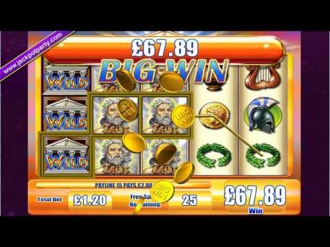 £389 ON ZEUS™ SUPER BIG WIN (324 X STAKE) - SLOTS AT JACKPOT PARTY
