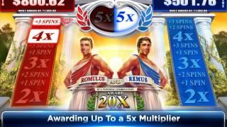 5x4 Reels ROMULUS AND REMUS™ Slot Machines By WMS Gaming